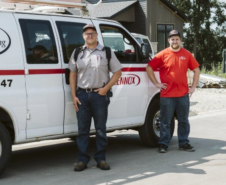 employees at truck